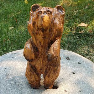 New! Small Chainsaw Carved Bear